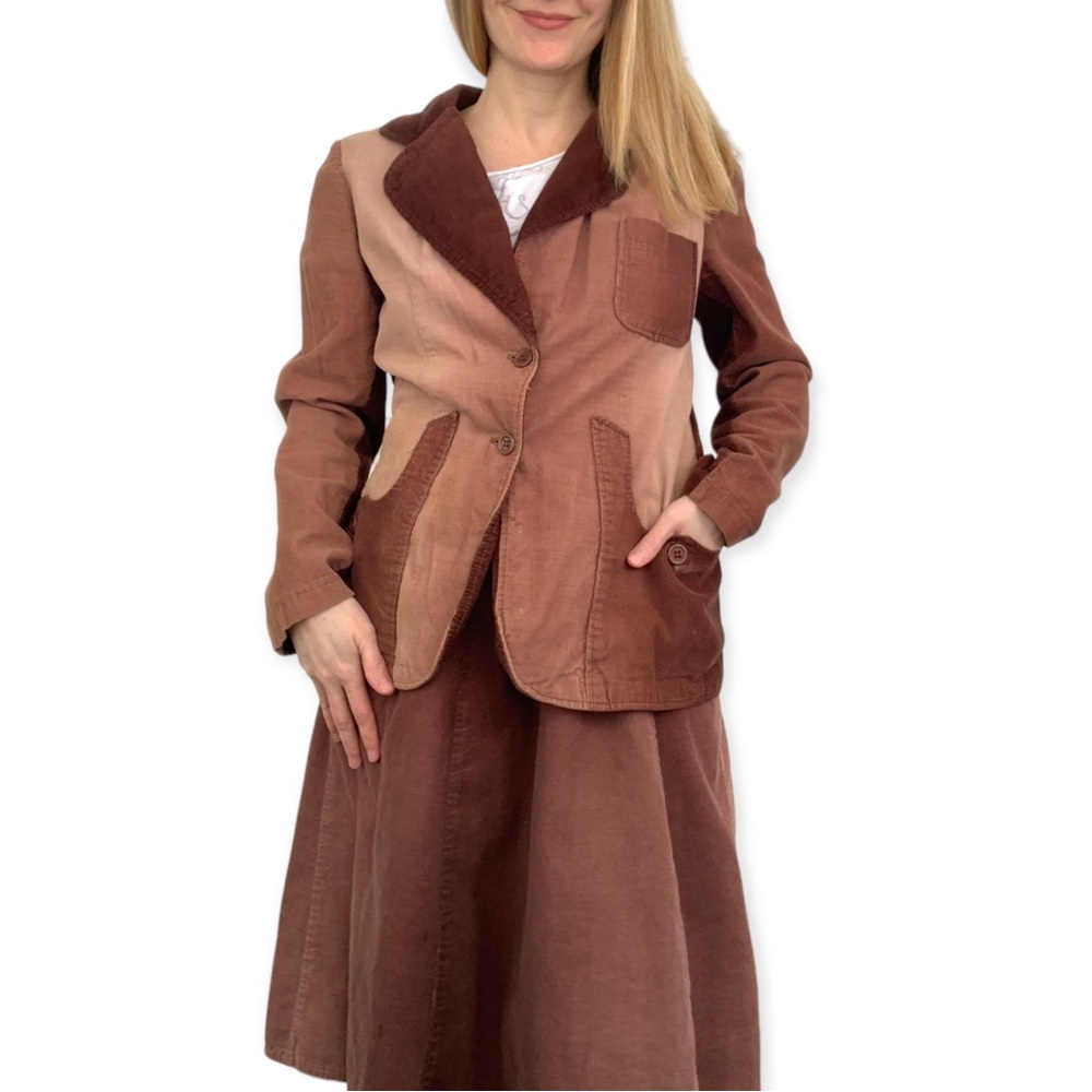 70s Corduroy Jacket and Wrap Skirt Vintage Cotton Young Timers S - Picture 7 of 11